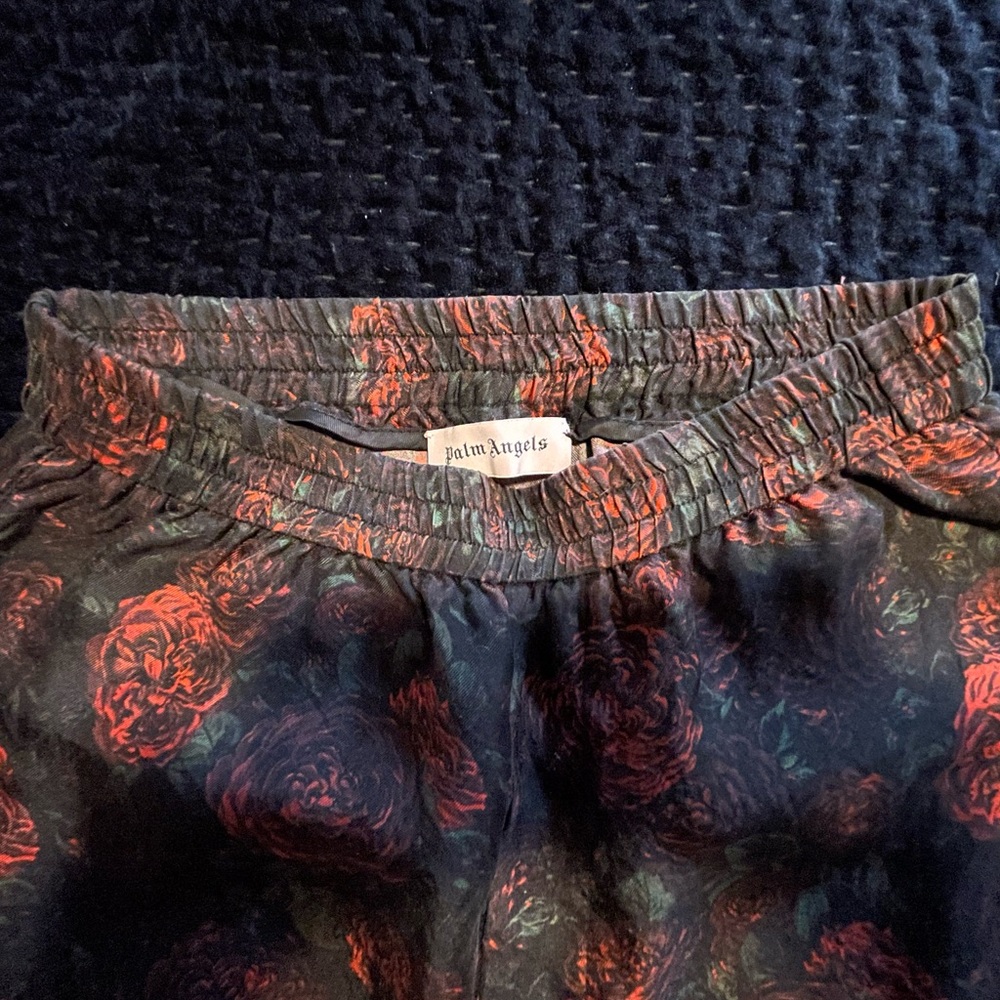 Palm Angels 100% Silk Rose Pant